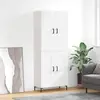 Image de vidaXL Highboard blanc 69,5x34x180 cm Bois composite