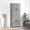 Image de vidaXL Highboard gris béton 69,5x34x180 cm Bois composite