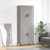 Image de vidaXL Highboard Gris Sonoma 69,5x34x180 cm Matériau dérivé du bois