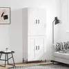 Image de vidaXL Highboard blanc 69,5x34x180 cm Bois composite
