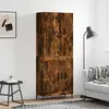 Image de vidaXL Highboard chêne fumé 69,5x34x180 cm bois composite