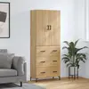 Image de vidaXL Highboard chêne Sonoma 69,5x34x180 cm Matériau dérivé du bois