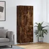 Image de vidaXL Highboard chêne fumé 69,5x34x180 cm bois composite