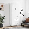 Image de vidaXL Highboard blanc 69,5x34x180 cm Bois composite