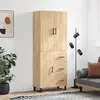 Image de vidaXL Highboard chêne Sonoma 69,5x34x180 cm Matériau dérivé du bois