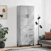 Image de vidaXL Highboard gris béton 69,5x34x180 cm Bois composite