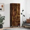 Image de vidaXL Highboard chêne fumé 69,5x34x180 cm bois composite