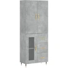Image de vidaXL Highboard gris béton 69,5x34x180 cm Bois composite