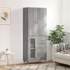 Image de vidaXL Highboard Gris Sonoma 69,5x34x180 cm Matériau dérivé du bois