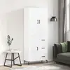 Image de vidaXL Highboard blanc 69,5x34x180 cm Bois composite