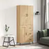 Image de vidaXL Highboard chêne Sonoma 69,5x34x180 cm Matériau dérivé du bois