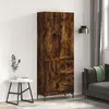 Image de vidaXL Highboard chêne fumé 69,5x34x180 cm bois composite