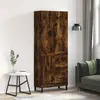 Image de vidaXL Highboard chêne fumé 69,5x34x180 cm bois composite