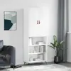 Image de vidaXL Highboard blanc 69,5x34x180 cm Bois composite