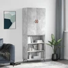 Image de vidaXL Highboard gris béton 69,5x34x180 cm Bois composite