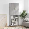 Image de vidaXL Highboard Gris Sonoma 69,5x34x180 cm Matériau dérivé du bois