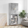 Image de vidaXL Highboard gris béton 69,5x34x180 cm Bois composite