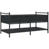 Image de vidaXL Table basse noire 99x50x50 cm bois composite
