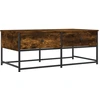 Image de vidaXL Table basse chêne fumé 100x51x40 cm bois composite
