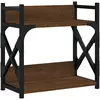 Image de vidaXL Support d'impression 2 étagères brun aspect chêne 40x20x40 cm