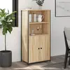 Image de vidaXL Highboard chêne Sonoma 62x36x121,5 cm Matériau dérivé du bois