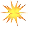 Image de vidaXL Étoile de Noël LED avec piquet de terre Pliable jaune 57 cm