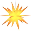 Image de vidaXL Étoile de Noël LED pliable jaune 100 cm