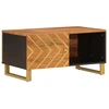 Image de vidaXL Table basse marron et noire 80x50x40 cm en bois massif de manguier