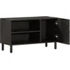 Image de vidaXL Armoire TV noire 80x31x46 cm bois massif mangue