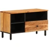 Image de vidaXL Armoire TV 80x33x46 cm en bois massif d'acacia