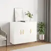 Image de vidaXL Sideboard Blanc 90x34x80 cm Bois composite