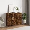 Image de vidaXL Sideboard chêne fumé 90x34x80 cm bois composite
