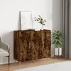 Image de vidaXL Sideboard chêne fumé 90x34x80 cm bois composite
