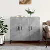 Image de vidaXL Sideboard gris béton 90x34x80 cm Bois composite