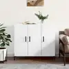 Image de vidaXL Sideboard Blanc 90x34x80 cm Bois composite