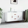 Image de vidaXL Sideboard blanc brillant 100x36x60 cm bois composite