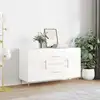 Image de vidaXL Sideboard blanc brillant 100x36x60 cm bois composite