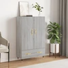 Image de vidaXL Highboard Gris Sonoma 69,5x31x115 cm Matériau dérivé du bois