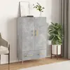 Image de vidaXL Highboard gris béton 69,5x31x115 cm Bois composite