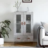 Image de vidaXL Highboard gris béton 69,5x31x115 cm Bois composite