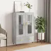 Image de vidaXL Highboard gris béton 69,5x31x115 cm Bois composite