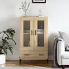 Image de vidaXL Highboard chêne Sonoma 69,5x31x115 cm Matériau dérivé du bois