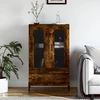 Image de vidaXL Highboard chêne fumé 69,5x31x115 cm Bois composite