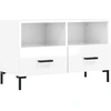 Image de vidaXL Armoire TV blanc brillant 80x36x50 cm Bois composite