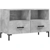 Image de vidaXL Armoire TV gris béton 80x36x50 cm Bois composite