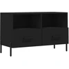 Image de vidaXL Armoire TV noire 80x36x50 cm Bois composite