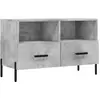 Image de vidaXL Armoire TV gris béton 80x36x50 cm Bois composite