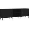 Image de vidaXL Armoire TV noire 150x30x50 cm Bois composite