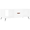 Image de vidaXL Table basse blanche 102x50x40 cm Bois composite