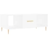 Image de vidaXL Table basse blanche 102x50x40 cm Bois composite